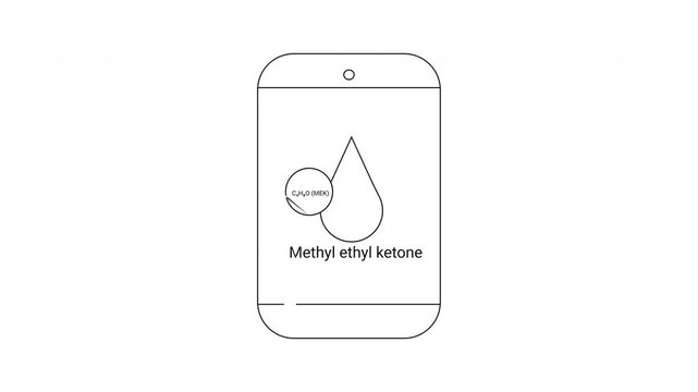 Methyl Ethyl Ketone - Chemical Compound Illustration.