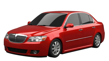 Obraz premium Red buick sedan isolated on transparent background
