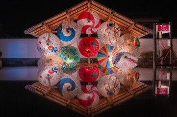 山鹿灯籠浪漫・百華百彩の和傘