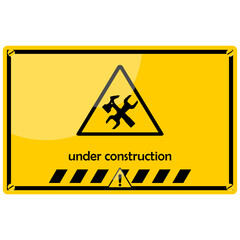 Obraz premium Under Construction sign vector