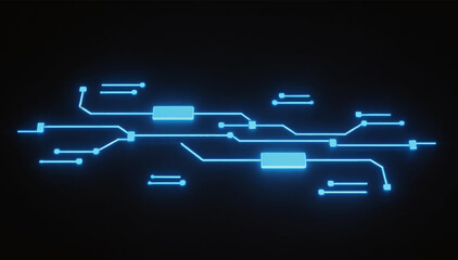 Vector illustration of abstract technological elements in a sci-fi style. © Dzianis