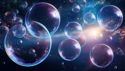 ethereal bubbles in space