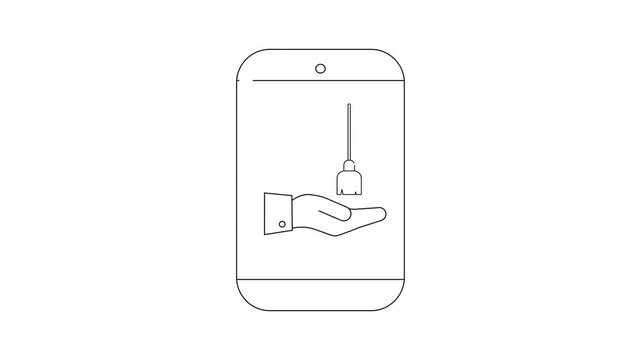 Mobile Phone Fortune Telling - Digital Divination Concept.