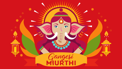 Vibrant image of a deity with a radiant halo and traditional decorations Vector