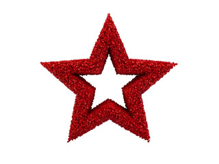 red star isolated on a transparent background