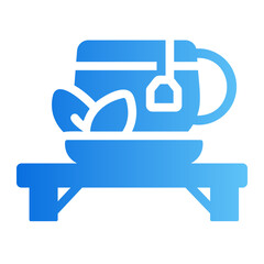 Fototapeta premium Herbal tea Line Gradient Icon