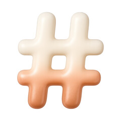Obraz premium PNG Gradient hashtag symbol illustration.