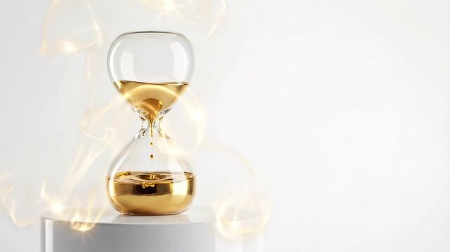 Golden Liquid Pour Hourglass Vapor