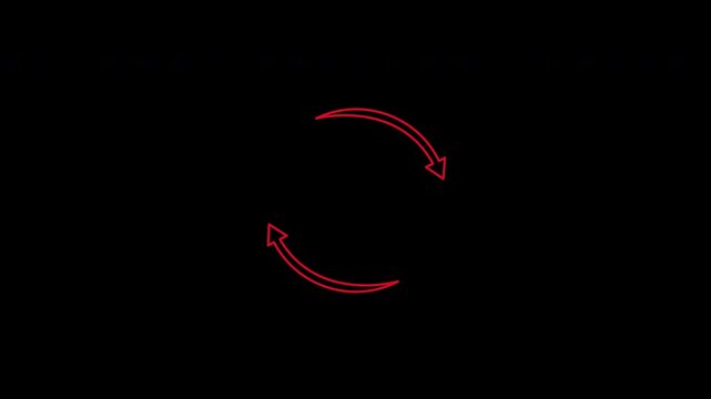 Arrow rotation Circle animation 4k