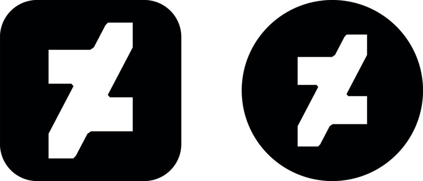 Deviantart Square and Circle Black Logo Dual Style Vector Icon for UI UX Projects