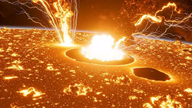 Solar Surface with Boiling Plasma Granules Magnetic Prominences and Explosive Flare in Extreme Detail