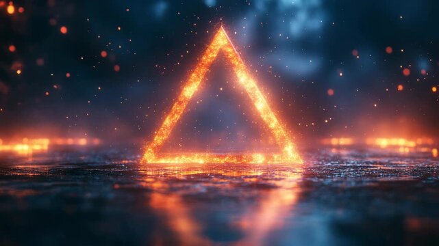 digital abstract background with triangle
