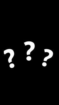 question mark on green background . question mark icon animation.4k video