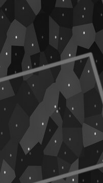 Dark Voronoi Pattern Overlay with Tiny White Dots Footage