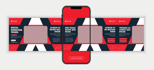 Digital Marketing Agency Social Media Carousel Post Design Template for Corporate, SaaS, and Business Growth Strategy