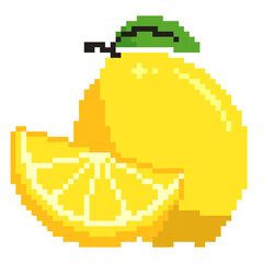 Obraz premium Pixel Art Lemon - Pixel Art Sample