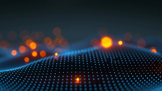 Glow digital chain block big cube crypto technology concept currency datum mountain cyberspace business network computer abstract communication background database programming future software render