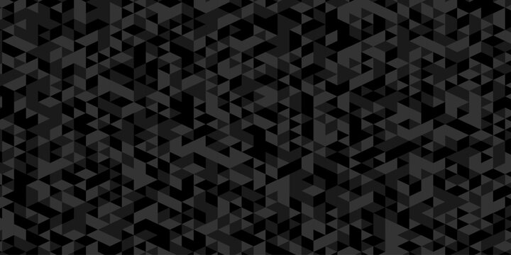 Abstract background made of triangles. Mosaic pattern, tile geometric polygon black and gray vector wallpaper.