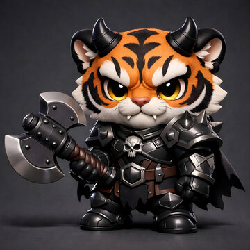 tigre guerriera cartoon