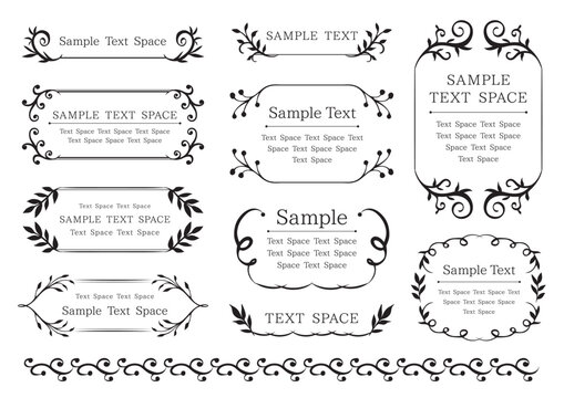 Elegant 10-piece frame set with botanical motifs