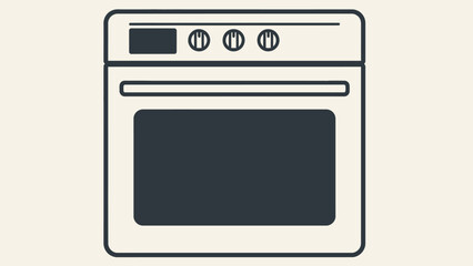 Modern kitchen oven illustration for culinary and baking content