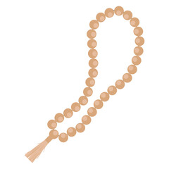 Vector illustration of a Muslim style prayer beads