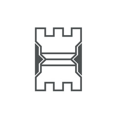 Castle Icon Geometric Fortress Emblem for Web, Brand Identity, and Logo Design