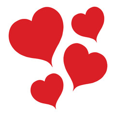 Love hearts, A collection of love hearts vector Illustrations