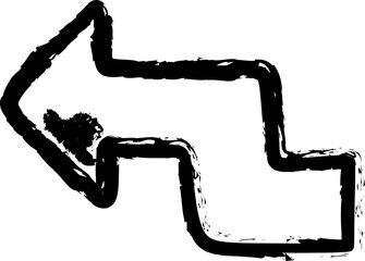 Collection of arrows in brush stroke