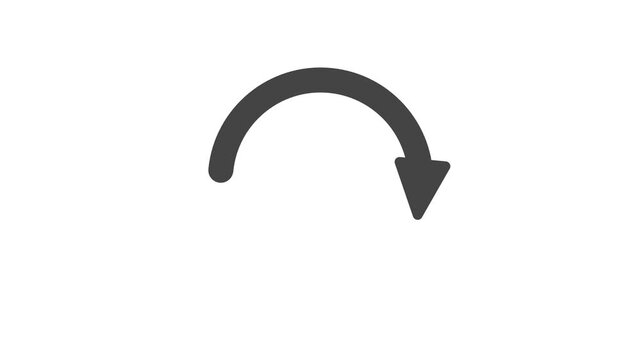 Half circle triangle front rotating loading animation