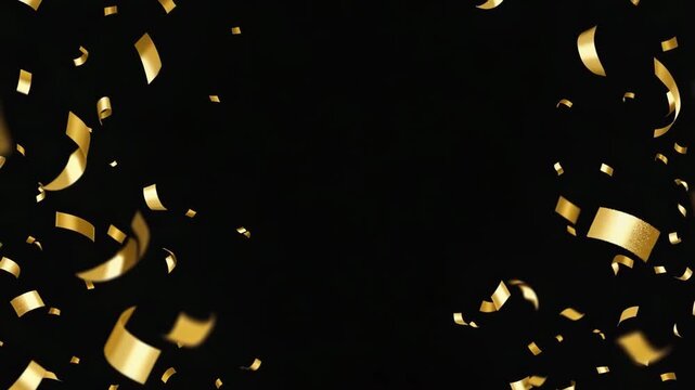 Cinematic Confetti Drop with Soft Twirling and Smooth Flow