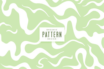 Abstract Organic Pattern Overlay Collection with Flowing Wavy Shapes in White and Green for Modern Background and Design Themes