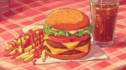 American fast food package combination