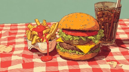 American fast food package combination