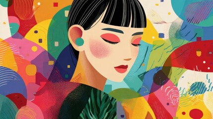 Trend abstract female portrait