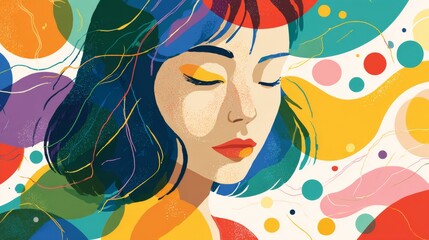 Trend abstract female portrait