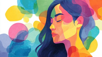 Trend abstract female portrait