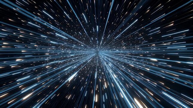 Hyperspace Jump Warp Speed Star Wars Style Loop Video.