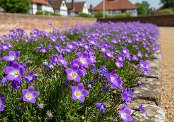 Purple Blooms: A Sunny Garden Escape