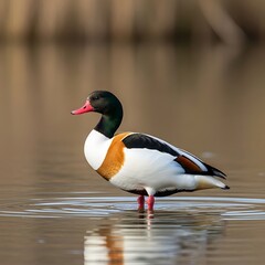 Duck in Serene Waters: A Portrait of Elegance