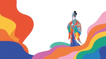 Illustrations of Peking Opera Characters in Guochao
