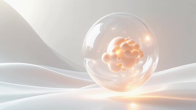 VALENTINE AUTOPHAGY concept of cell rejuvenation and cellular cleansing represented by abstract, gentle dissolution into rose mist