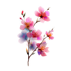 Nowruz, watercolor vector, isolated on a white background.