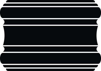 Black and white contour profile of an architectural molding © anatolir