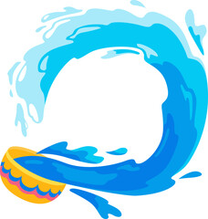 Flat Songkran Illustration. Thailand Water Festival design