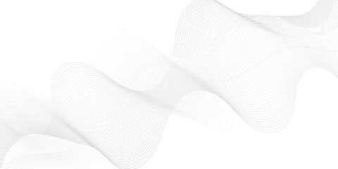 Fototapeta premium Vector wave digital white and gray gradient blend futuristic technology. flow tech transparent line stripe energy connection web music and sound. beautiful dynamic smooth space texture background.
