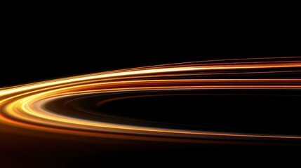 Abstract Light Trails in Dark Background for Creative Use and Design