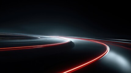 Dynamic Light Trails on Curved Surface in Dark Environment