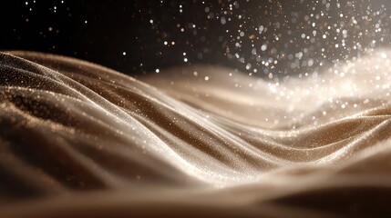 Delicate Waves of Glimmering Sand with Soft Light Effects