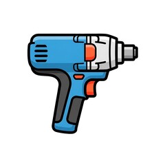 Blue Cordless Drill Tool Illustration.